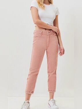 Pacsun Pants Womens Hibiscus Pink Corduroy Mom Jeans 27